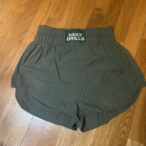 Olive Green Workout Shorts